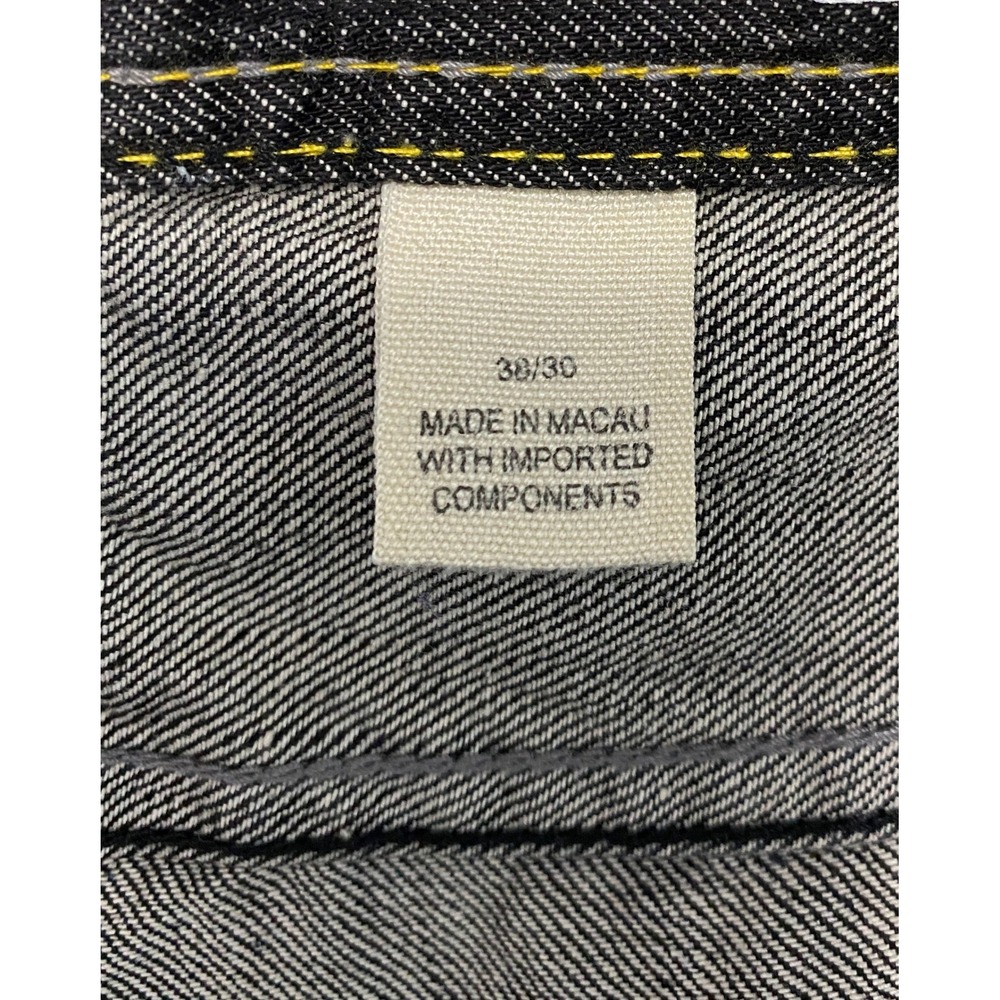 DKNY Jeans Men's Size 38×30 Black Soho Relaxed Wide Leg Whiskers - Picture 5 of 9
